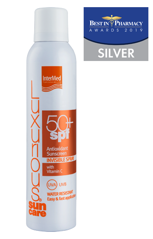 LUXURIOUS Suncare Antioxidant Sunscreen Invisible Spray SPF50,ΔΙΑΦΑΝΟ ΑΝΤΗΛΙΑΚΟ ΣΠΡΕΙ ΣΩΜΑΤΟΣ ΥΨΗΛΗΣ ΠΡΟΣΤΑΣΙΑΣ ΜΕ ΒΙΤΑΜΙΝΗ C