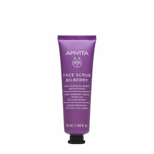 FACE SCRUB WITH BILBERRY,SCRUB ΠΡΟΣΩΠΟΥ ΓΙΑ ΛΑΜΨΗ ΜΕ ΜΥΡΤΙΛΟ