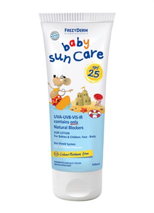 BABY SUN CARE SPF 25+, ΑΝΤΗΛΙΑΚΟ ΓΑΛΑΚΤΩΜΑ ΠΡΟΣΩΠΟΥ & ΣΩΜΑΤΟΣ ΓΙΑ ΒΡΕΦΗ ΚΑΙ ΠΑΙΔΙΑ