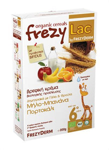 FREZYLAC BIO CEREAL, ΒΙΟΛΟΓΙΚΗ ΚΡΕΜΑ ΜΕ ΔΗΜΗΤΡΙΑΚΑ, ΓΑΛΑ & ΦΡΟΥΤΑ ΜΗΛΟ/ΜΠΑΝΑΝΑ/ΠΟΡΤΟΚΑΛΙ ΓΙΑ ΒΡΕΦΗ ΑΠΌ 6 ΜΗΝΩΝ