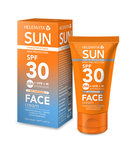 SUN FACE CREAM SPF30,ΑΝΤΗΛΙΑΚΗ ΚΡΕΜΑ ΠΡΟΣΩΠΟΥ ΥΨΗΛΗΣ ΠΡΟΣΤΑΣΙΑΣ ΚΑΤΆ ΤΗΣ ΦΩΤΟΓΗΡΑΝΣΗΣ ΜΕ SPF30