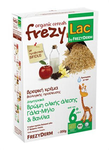 FREZYLAC BIO CEREAL ,ΒΙΟΛΟΓΙΚΗ ΚΡΕΜΑ ΜΕ ΒΡΩΜΗ ΟΛΙΚΗΣ ΑΛΕΣΗΣ, ΓΑΛΑ, ΜΗΛΟ ΚΑΙ ΒΑΝΙΛΙΑ ΓΙΑ ΒΡΕΦΗ ΑΠΌ 6 ΜΗΝΩΝ