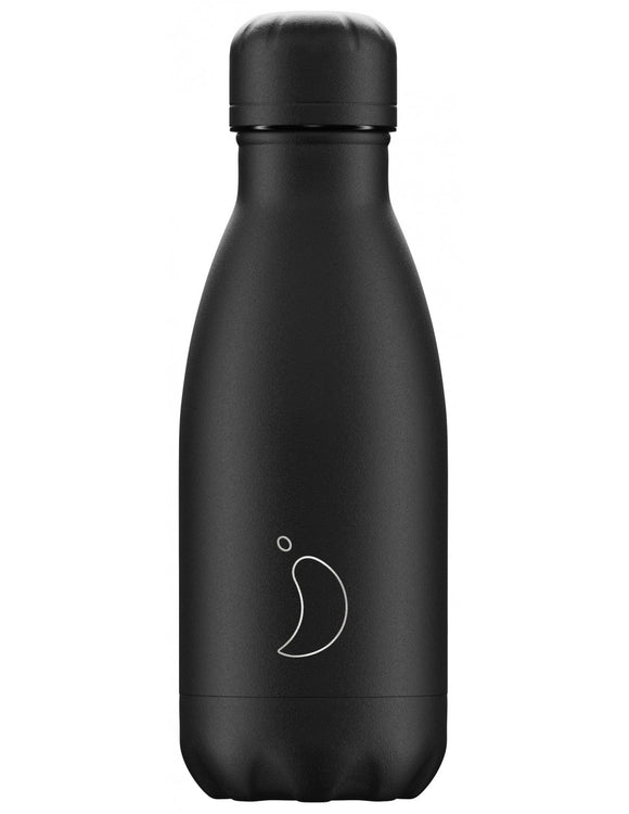 ALL BLACK 260ML,ΑΝΟΞΕΙΔΩΤΟ ΜΠΟΥΚΑΛΙ ΜΕ ΒΙΔΩΤΟ ΚΑΠΑΚΙ & ΧΩΡΗΤΙΚΟΤΗΤΑ 260ml ΣΕ ΜΑΥΡΟ ΧΡΩΜΑ