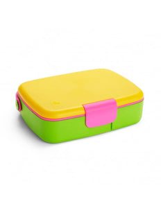 BENTO BOX YELLOW/PINK,ΧΡΩΜΑΤΙΣΤΟ ΔΟΧΕΙΟ ΜΕΣΗΜΕΡΙΑΝΟΥ ΜΕ 5 ΔΙΑΜΕΡΙΣΜΑΤΑ & ΑΝΟΞΕΙΔΩΤΑ ΚΟΥΤΑΛΟΠΙΡΟΥΝΑ ΓΙΑ ΒΡΕΦΗ ΑΠΌ 18 ΜΗΝΩΝ