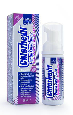 CHLORHEXIL Dental Conditioner,ΦΘΟΡΙΟΥΧΟΣ ΣΤΟΜΑΤΙΚΟΣ ΑΦΡΟΣ ΓΙΑ ΚΑΘΑΡΙΣΜΟ & ΠΡΟΣΤΑΣΙΑ ΣΤΟΜΑΤΙΚΗΣ ΚΟΙΛΟΤΗΤΑΣ