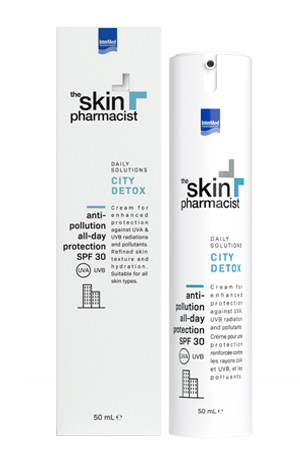 SKIN PHARMACIST CITY DETOX Anti-pollution  Cream SPF30,ΚΡΕΜΑ ΠΡΟΣΩΠΟΥ ΕΝΥΔΑΤΩΣΗΣ & ΠΡΟΣΤΑΣΙΑΣ ΑΠΌ ΑΚΤΙΝΟΒΟΛΙΕΣ UVA,UVB ΚΑΙ ΡΥΠΟΥΣ