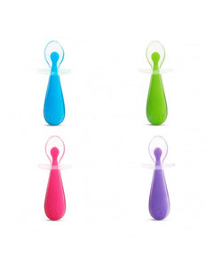 2PK GENTLE™ SILICONE SPOONS,ΕΚΠΑΙΔΕΥΤΙΚΑ ΚΟΥΤΑΛΙΑ ΣΙΛΙΚΟΝΗΣ ΜΕ ΠΡΟΣΤΑΤΕΥΤΙΚΟ ΠΝΙΓΜΟΥ ΣΕ ΔΙΑΦΟΡΑ ΧΡΩΜΑΤΑ ΓΙΑ ΒΡΕΦΗ ΑΠΌ 6 ΜΗΝΩΝ