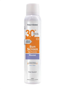 SUN SCREEN MOUSSE SPF30+,ΑΝΤΗΛΙΑΚΟ ΠΡΟΣΩΠΟΥ & ΣΩΜΑΤΟΣ ΣΕ ΜΟΡΦΗ ΑΦΡΟΥ