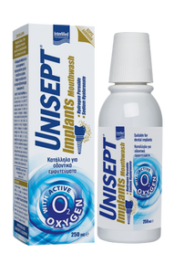 UNISEPT Implant Mouthwash,ΚΑΘΗΜΕΡΙΝΟ ΣΤΟΜΑΤΙΚΟ ΔΙΑΛΥΜΑ ΜΕ ΕΝΕΡΓΟ ΟΞΥΓΟΝΟ ΓΙΑ ΟΔΟΝΤΙΚΑ ΕΜΦΥΤΕΥΜΑΤΑ